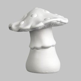 Ceramic Bisque Dotted Mushroom - case of 6 Ceramic Bisque Dotted Mushroom - case of 6